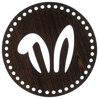 DĄB WENGE BAZA DO KOSZYKA DNO SPÓD PŁYTA HDF DO MAKRAMY ZAJĄC KRÓLIK 20CM