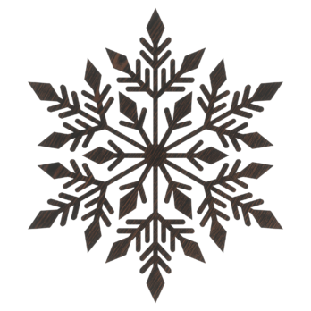 ŚNIEŻKA ŚNIEŻYNKA DĄB WENGE NA OKNO ŚCIANĘ WITRYNĘ DEKORACJA ŚWIĄTECZNA 10CM