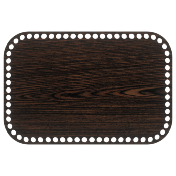 DĄB WENGE BAZA DO KOSZYKA DNO SPÓD PŁYTA HDF DO MAKRAMY PROSTOKĄT 30X20CM