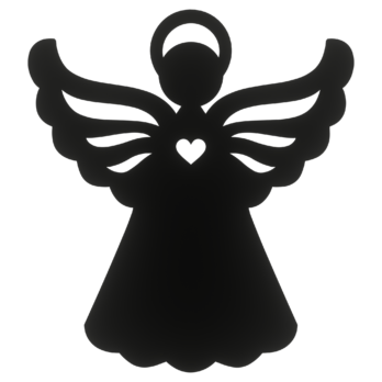 CZARNY ANIOŁEK Z SERDUSZKIEM ANIOŁ OZDOBY ŚWIĄTECZNE BOŻE NARODZENIE OZDOBA DECOR