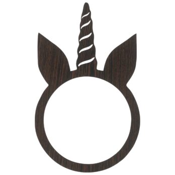 DĄB WENGE OBRĘCZ JEDNOROŻEC RÓG 25 CM BAZA MAKRAMA ŁAPACZ SNÓW