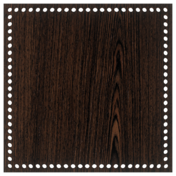 DĄB WENGE BAZA DO KOSZYKA DNO SPÓD PŁYTA HDF DO MAKRAMY SZYDEŁKA KWADRAT 29CM