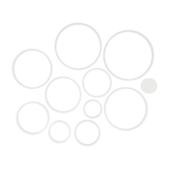 BIAŁY ZESTAW OKRĄGŁYCH OBRĘCZY BAZA MAKRAMA ŁAPACZ SNÓW