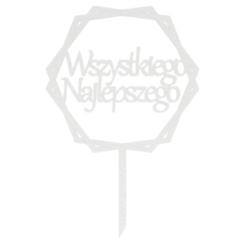 BIAŁY TOPPER WSZYTSKIEGO NAJLEPSZEGO SZEŚCIAN DO TORTU KWIATÓW URODZINY DEKORACJA