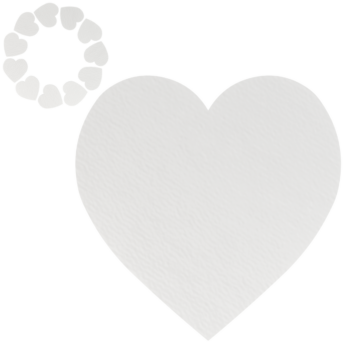 BIAŁE SERCE SERDUSZKO SERDUSZKA OZDOBA DECOUPAGE DEKOR MIŁOŚĆ 2CM 100SZT