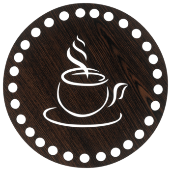 DĄB WENGE BAZA DO KOSZYKA DNO SPÓD PŁYTA HDF DO MAKRAMY FILIŻANKA KOŁO 11,5CM