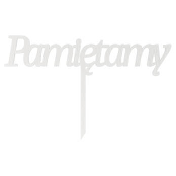 BIAŁY TOPPER PAMIĘTAMY PAMIĘĆ DO KWIATÓW WIĄZANEK TOPER DEKOR CMENTARZ