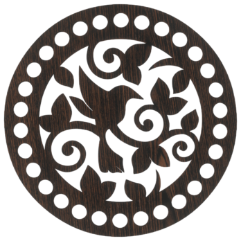 DĄB WENGE BAZA DO KOSZYKA DNO SPÓD PŁYTA HDF DO MAKRAMY PTAK KOLIBER 15 CM