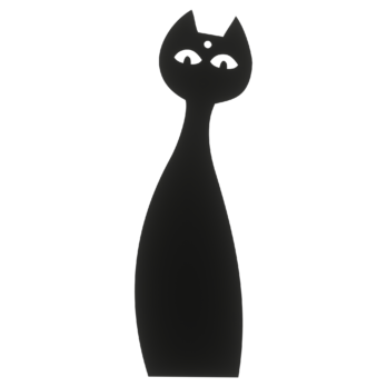 CZARNA ZAKŁADKA DO KSIĄŻKI KOT  DEKOR KSIĄŻKA