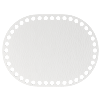 BIAŁA BAZA DO KOSZYKA DNO SPÓD PŁYTA HDF DO MAKRAMY SZYDEŁKA OWAL 20X15CM