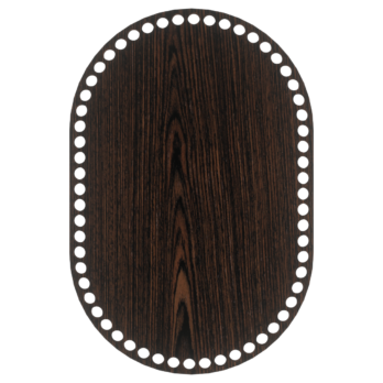 DĄB WENGE BAZA DO KOSZYKA DNO SPÓD PŁYTA HDF DO MAKRAMY SZYDEŁKA OWAL 20X30CM