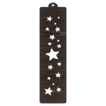 DĄB WENGE ZAKŁADKA DO KSIĄŻKI GWIAZDY AŻUR  DEKOR KSIĄŻKA