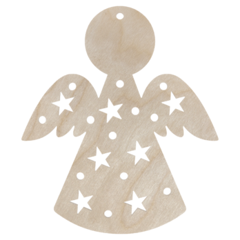 DREWNIANY ANIOŁEK W GWIAZDKI ANIOŁ OZDOBY ŚWIĄTECZNE BOŻE NARODZENIE OZDOBA DECOR