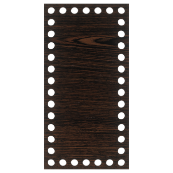 DĄB WENGE BAZA DO KOSZYKA DNO SPÓD PŁYTA HDF DO MAKRAMY PROSTOKĄT 20X10CM