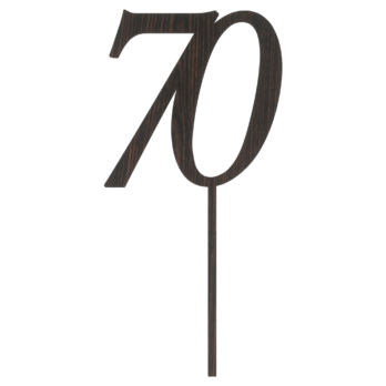 DĄB WENGE TOPPER NA TORT 70 SIEDEMDZIESIĄTKA JUBILEUSZ URODZINY DO KWIATÓW TOPER