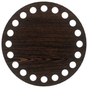 DĄB WENGE BAZA DO KOSZYKA DNO SPÓD PŁYTA HDF DO MAKRAMY SZYDEŁKA KOŁO 10CM