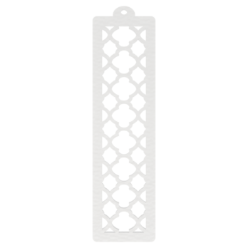 BIAŁA ZAKŁADKA DO KSIĄŻKI KARO AŻUR  DEKOR KSIĄŻKA