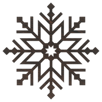 ŚNIEŻKA ŚNIEŻYNKA DĄB WENGE NA OKNO ŚCIANĘ WITRYNĘ DEKORACJA ŚWIĄTECZNA 20CM